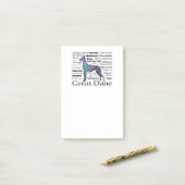 Geweldige dansreizen na de introductie post-it® notes (Op bureau)