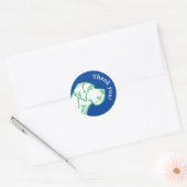 Geweldige dantekening ronde sticker (Envelop)