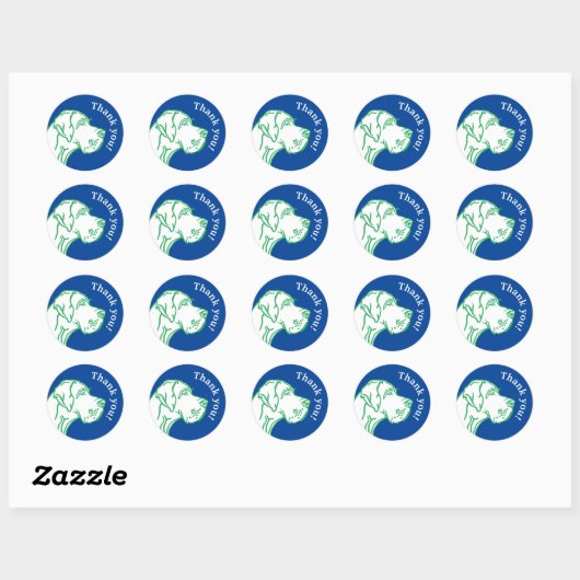 Geweldige dantekening ronde sticker (Vel)