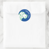 Geweldige dantekening ronde sticker (Tas)