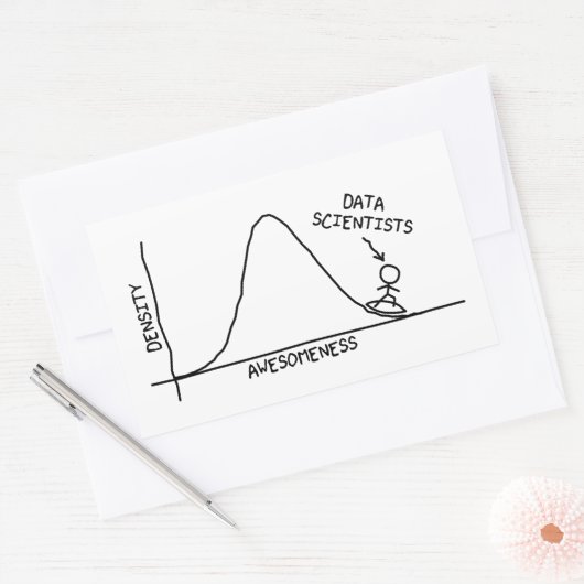 Geweldige Data Scientists Sticker (Envelop)