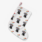 Geweldige ddadige hond met harten Valentijnsdag Kleine Kerstsok (Voorkant (Hangend))