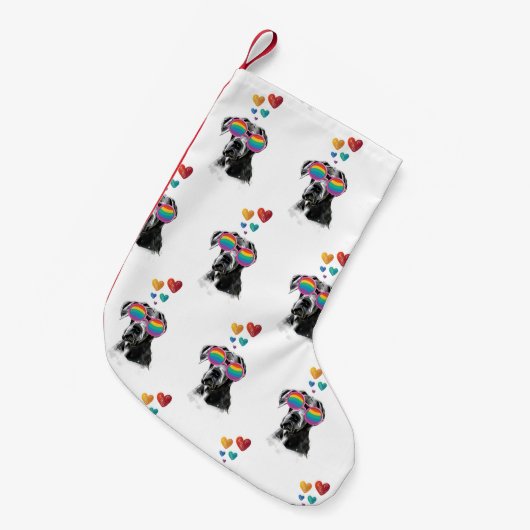 Geweldige ddadige hond met harten Valentijnsdag Kleine Kerstsok (Voorkant (Hangend))