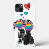 Geweldige ddadige hond met hartstocht Valentijnsda Case-Mate iPhone Case (Achterkant)