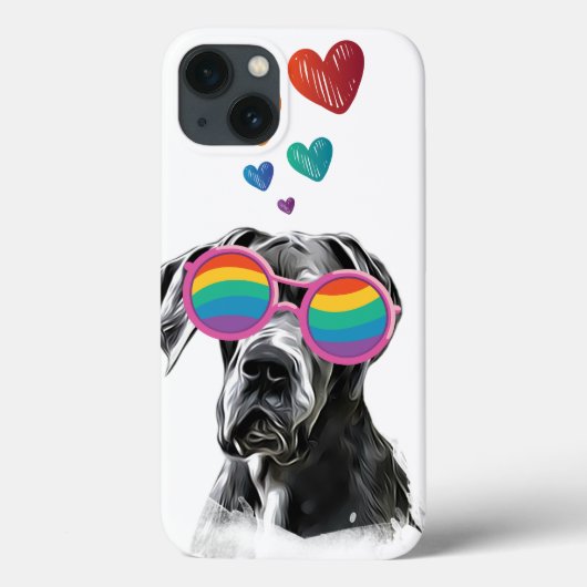 Geweldige ddadige hond met hartstocht Valentijnsda Case-Mate iPhone Case (Achterkant)