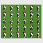 Geweldige ddadige hond met kerstkerstkerstkerstker cadeaupapier (Vlak)