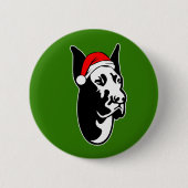 Geweldige ddadige hond met kerstkerstkerstkerstker ronde button 5,7 cm (Voorkant)