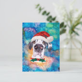 Geweldige ddadige hondenhond feestdagenkaart (Staand voorkant)