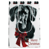 Geweldige ddadige (zwarte) Kerstmis Medium Cadeauzakje (Achterkant)