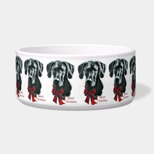 Geweldige ddadige (zwarte) Kerstmis Voerbakje (Voorkant)