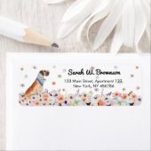 Geweldige ddog met sjaal etiket (Insitu)