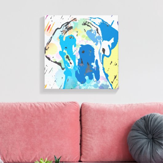 Geweldige ddraafdruk canvas afdruk (Insitu (Woonkamer))