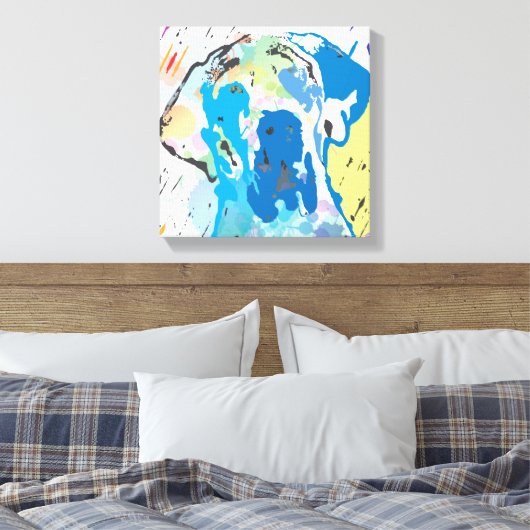 Geweldige ddraafdruk canvas afdruk (Insitu (Slaapkamer))