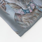 Geweldige ddragende hond-kunst fleece deken (Hoek)