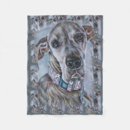 Geweldige ddragende hond-kunst fleece deken