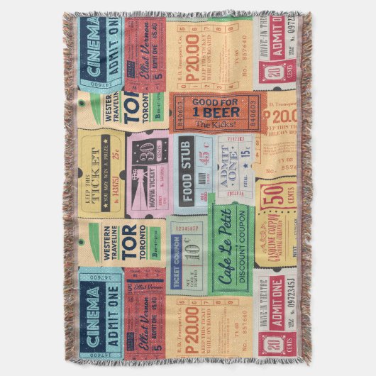 Geweldige  decor Oude cenima tickets Antiek Deken (Voorkant Verticaal)