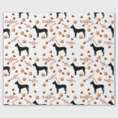 Geweldige Deen en Koffee Love  Cadeaupapier (Vlak)