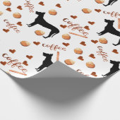 Geweldige Deen en Koffee Love  Cadeaupapier (Hoek)