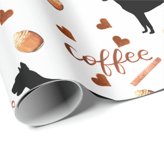 Geweldige Deen en Koffee Love  Cadeaupapier (Rol Hoek)