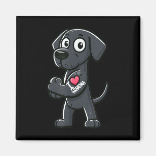 Geweldige Deen Ik hou van oma Funny Dog Tattoo Magneet
