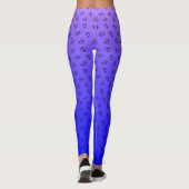 Geweldige Deen met hart blauw Paars Ombre Leggings (Achterkant)