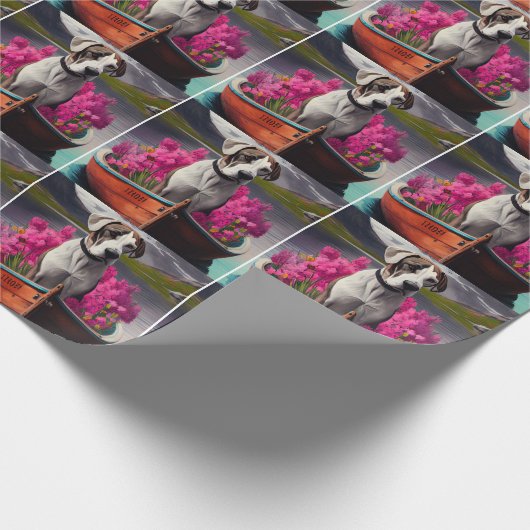 Geweldige Deen op een peddel: een Schilderachtig a Cadeaupapier (Hoek)