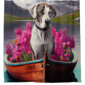 Geweldige Deen op een peddel: een Schilderachtig a Douchegordijn (Voorkant)