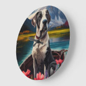 Geweldige Deen op een peddel: een Schilderachtig a Grote Klok (Hoek)