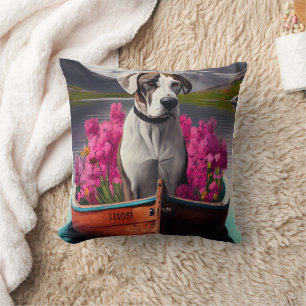 Geweldige Deen op een peddel: een Schilderachtig a Kussen