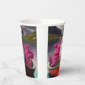 Geweldige Deen op een peddel: een Schilderachtig a Papieren Bekers (Links)