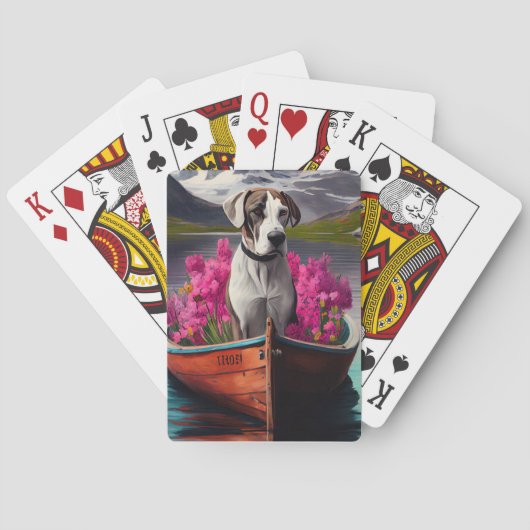 Geweldige Deen op een peddel: een Schilderachtig a Pokerkaarten (Achterkant)