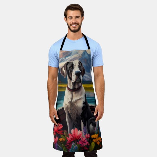 Geweldige Deen op een peddel: een Schilderachtig a Schort (Gedragen)