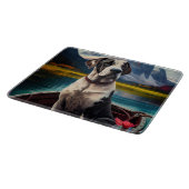 Geweldige Deen op een peddel: een Schilderachtig a Snijplank (Hoek)