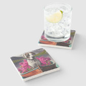 Geweldige Deen op een peddel: een Schilderachtig a Stenen Onderzetter (Zijkant)