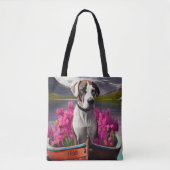 Geweldige Deen op een peddel: een Schilderachtig a Tote Bag (Voorkant)