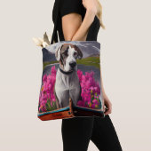 Geweldige Deen op een peddel: een Schilderachtig a Tote Bag (Dichtbij)