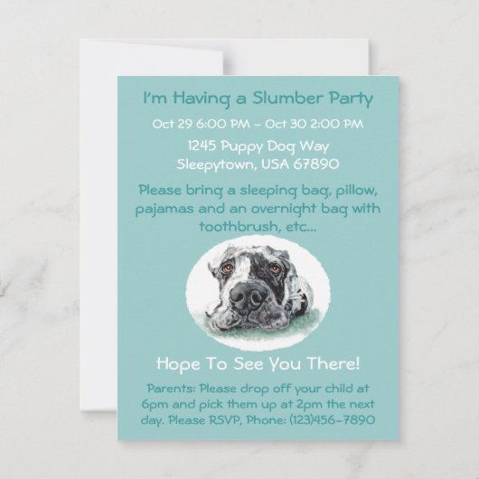 Geweldige dgestapte in Merle Kaart (Achterkant)