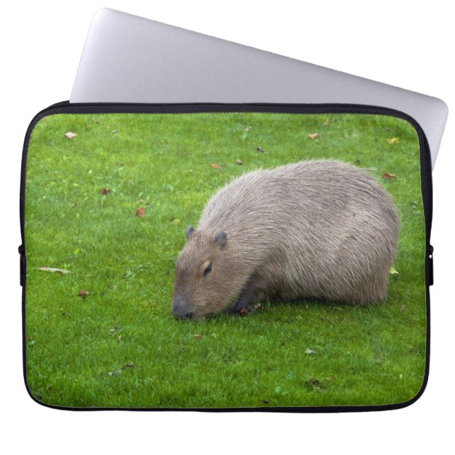 Geweldige dier capibara laptop sleeve (Voorkant)