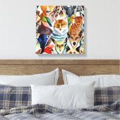 Geweldige dieren canvas afdruk (Insitu (Slaapkamer))