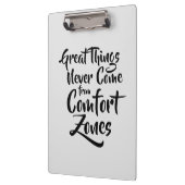 Geweldige dingen komen nooit van Comfort Zones Quo Klembord (Links)