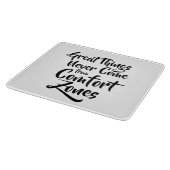 Geweldige dingen komen nooit van Comfort Zones Quo Snijplank (Hoek)