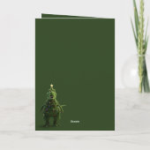 Geweldige dinosaurus kerstkaart kaart (Achterkant)