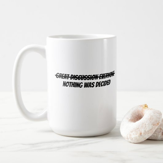 Geweldige discussie iedereen koffiemok (Met donut)