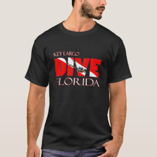 Geweldige DIVE Key Largo Florida SCUBA Duiken Snor T-shirt