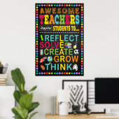 Geweldige docent Inspire Student Classroom Poster (Thuiskantoor)