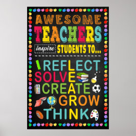Geweldige docent Inspire Student Classroom Poster