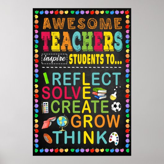 Geweldige docent Inspire Student Classroom Poster (Voorkant)