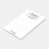 Geweldige docent modern typografie goudcadeau post-it® notes (Schuin)