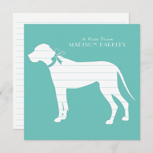 Geweldige dog-pop bedankkaart (Voorkant / Achterkant)