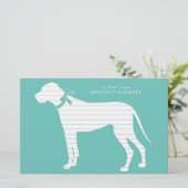 Geweldige dog-pop briefpapier (Staand voorkant)